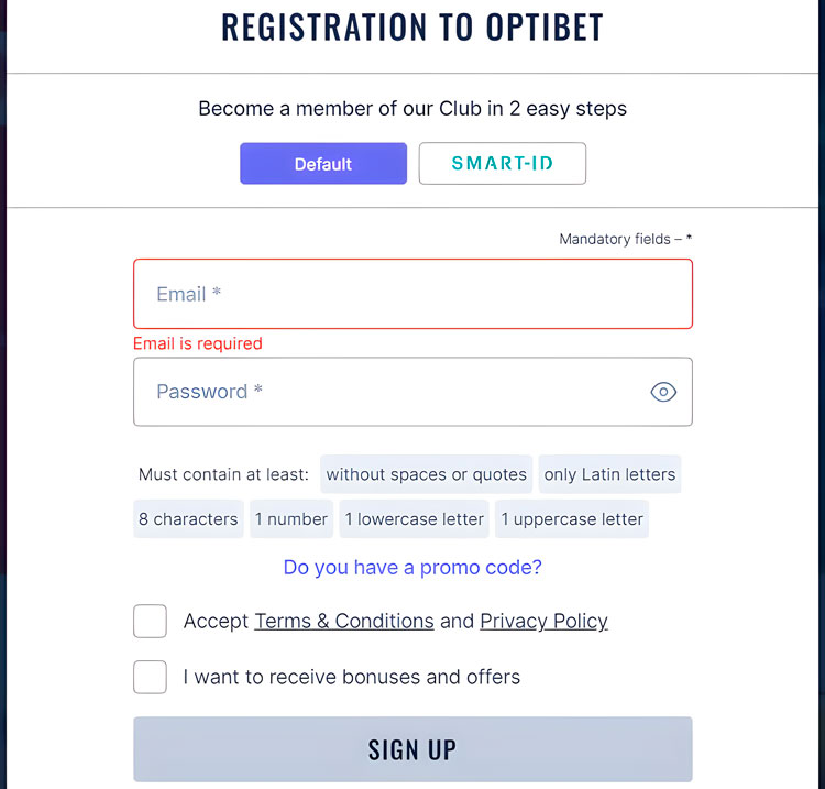 Registration Default